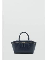 Mango - Handbag With Zips - Lyst