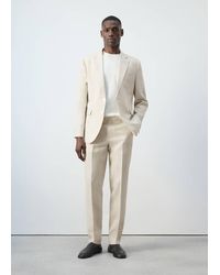 Mango - Amalfi 100% Linen Slim-Fit Suit Trousers - Lyst