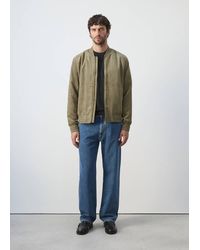 Mango - Suede-Effect Bomber Jacket - Lyst