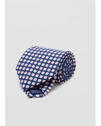 Mango - 100% Silk Tie With Floral Print - Lyst