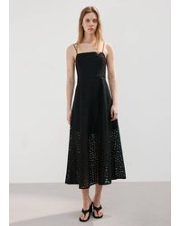 Mango - Midi Dress With Broderie Anglaise Embroidery - Lyst