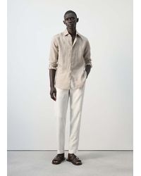 Mango - 100% Linen Slim-Fit Shirt - Lyst