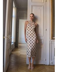 Mango - Rhinestone Polka-Dot Halter Dress - Lyst