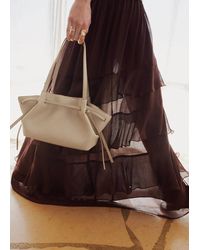 Mango - Medium Faux Leather Shoulder Bag - Lyst