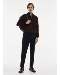 Mango - 100% Merino Wool Sweater With Zip Collar - Lyst