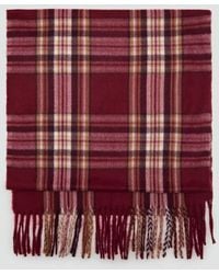 Mango - Check Scarf With Fringed Ends - Lyst