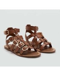 Mango - Strap Sandals With Buckles - Lyst