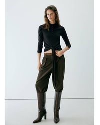 Mango - Jersey With Perkins Collar And Bow - Lyst