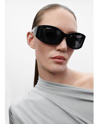 Mango - Oval Frame Sunglasses - Lyst