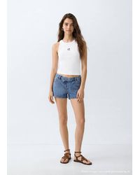 MANGO TEEN - Embroidered Cotton Top - Lyst