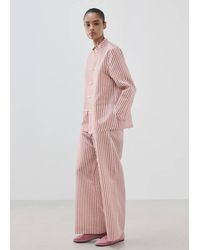Mango - Silk Blend Striped Pyjama Bottoms - Lyst