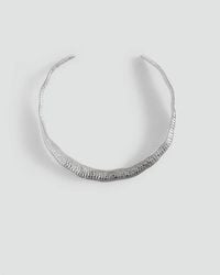 MANGO TEEN - Rigid Textured Necklace - Lyst