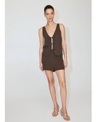Mango - Bambula Tie Top - Lyst