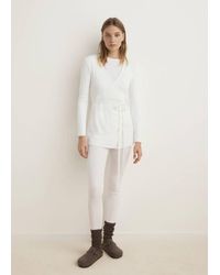 Mango - Long Rib-Knit Trousers - Lyst
