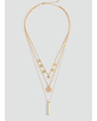 MANGO TEEN - Combined Necklace With Metallic Beads - Lyst