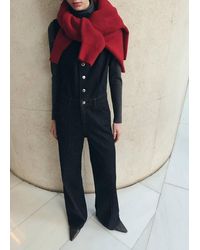 Mango - Buttons Denim Jumpsuit - Lyst