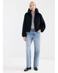 Mango - Straight Low-Waist Jeans - Lyst