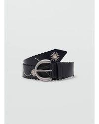 MANGO TEEN - Embroidered Leather-Look Belt - Lyst