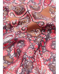 Mango - Foulard Satinato Stampato Rosso - Lyst