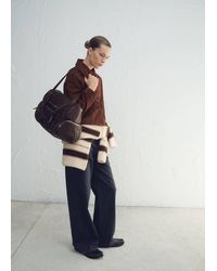 Mango - Suede Jacket With Buttons - Lyst