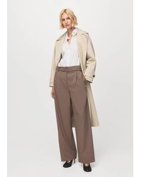 Mango - Cotton And Lyocell Blend Straight Shirt - Lyst
