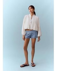 MANGO TEEN - Tie-Waist Mini Shorts - Lyst