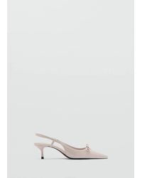 Mango - High-Heeled Shoes With Pointed Toe And Bow - Lyst