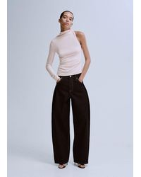 Mango - Asymmetric Long-Sleeve Top - Lyst