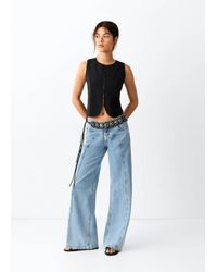 MANGO TEEN - Low-Waist Wide-Leg Jeans - Lyst