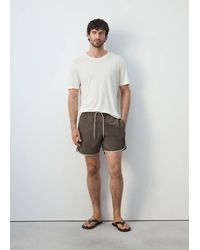 Mango - Costume Basic Coulisse Marrone - Lyst