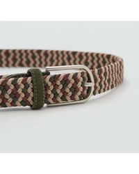 Mango - Braided Elastic Coloured Belt - Lyst