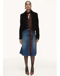 Mango - Midi-Rock Aus Jeans - Lyst