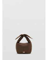 Mango - Bambula Handbag With Bow - Lyst