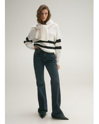 Mango - Striped Ribbed-Knit Sweater - Lyst