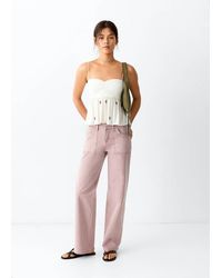 MANGO TEEN - Low-Waist Studded Jeans - Lyst