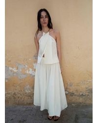Mango - Striped Halter Neck Top - Lyst