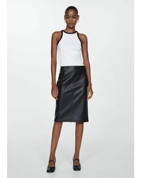 Mango - Faux-leather Pencil Skirt - Lyst