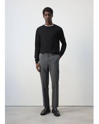 Mango - Bologna Cropped Slim-Fit Trousers - Lyst