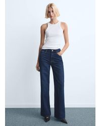 Mango - Danila High-Waisted Wide Leg Jeans - Lyst