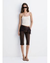 Mango - Thin Strap Embellished Top - Lyst