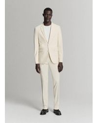 Mango - Stretch Fabric Super Slim-Fit Suit Trousers - Lyst