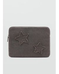MANGO TEEN - Canvas Laptop Case With Embroidered Stars - Lyst