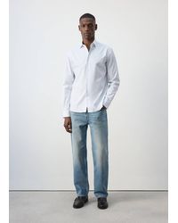 Mango - 100% Cotton Regular Fit Striped Shirt - Lyst