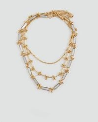 MANGO TEEN - Multi-Strand Crystal Bead Necklace - Lyst