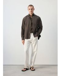 Mango - Relaxed Fit Shirt 100% Cotton - Lyst