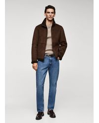 Mango - Shearling-lined Leather-effect Jacket - Lyst