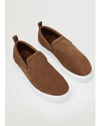 Mango Leather Slippers - Brown