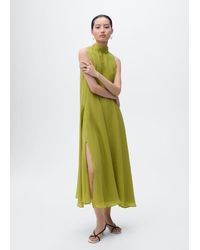 Mango - Halter-Neck Lyocell Dress - Lyst