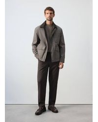 Mango - Water-Repellent Cotton Blend Jacket - Lyst