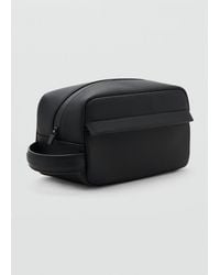 Mango - Zipped Pebbled Cosmetic Bag - Lyst